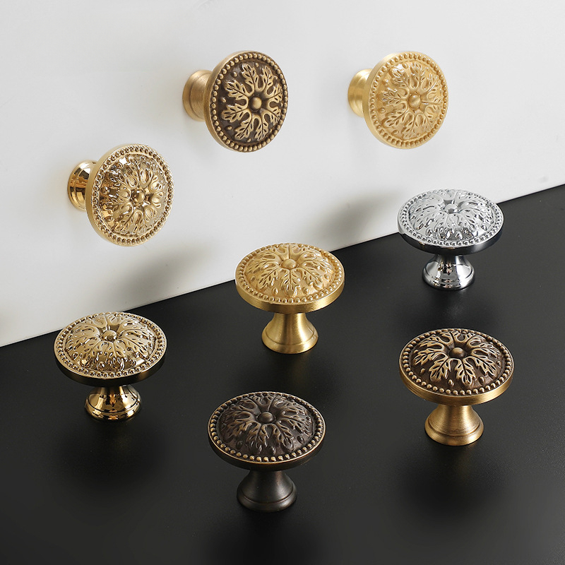 Furniture Hardware Drawer Pulls - 1 adet Saten Pirinç Dolap Kapı