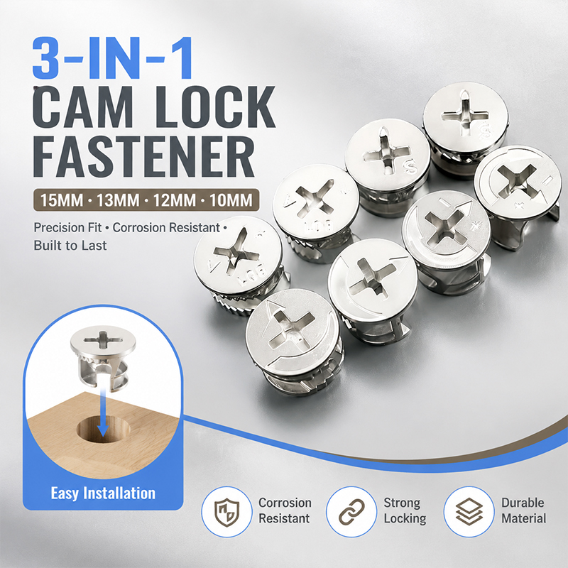 Furniture Knock Down Hardware - Knock-Down Mobilya Bağlantı Elemanı 3'ü 1