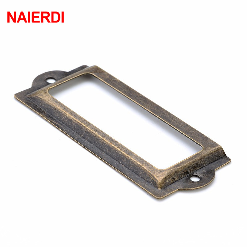 Furniture Hardware Names - NAIERDI 82*30mm kolu antika pirinç Metal