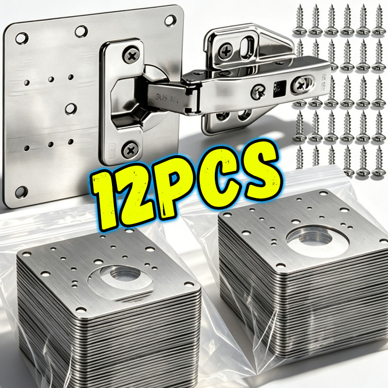 Furniture Hardware Replacement Parts - Dolap Kapı Menteşe Tamir Plakası Kiti