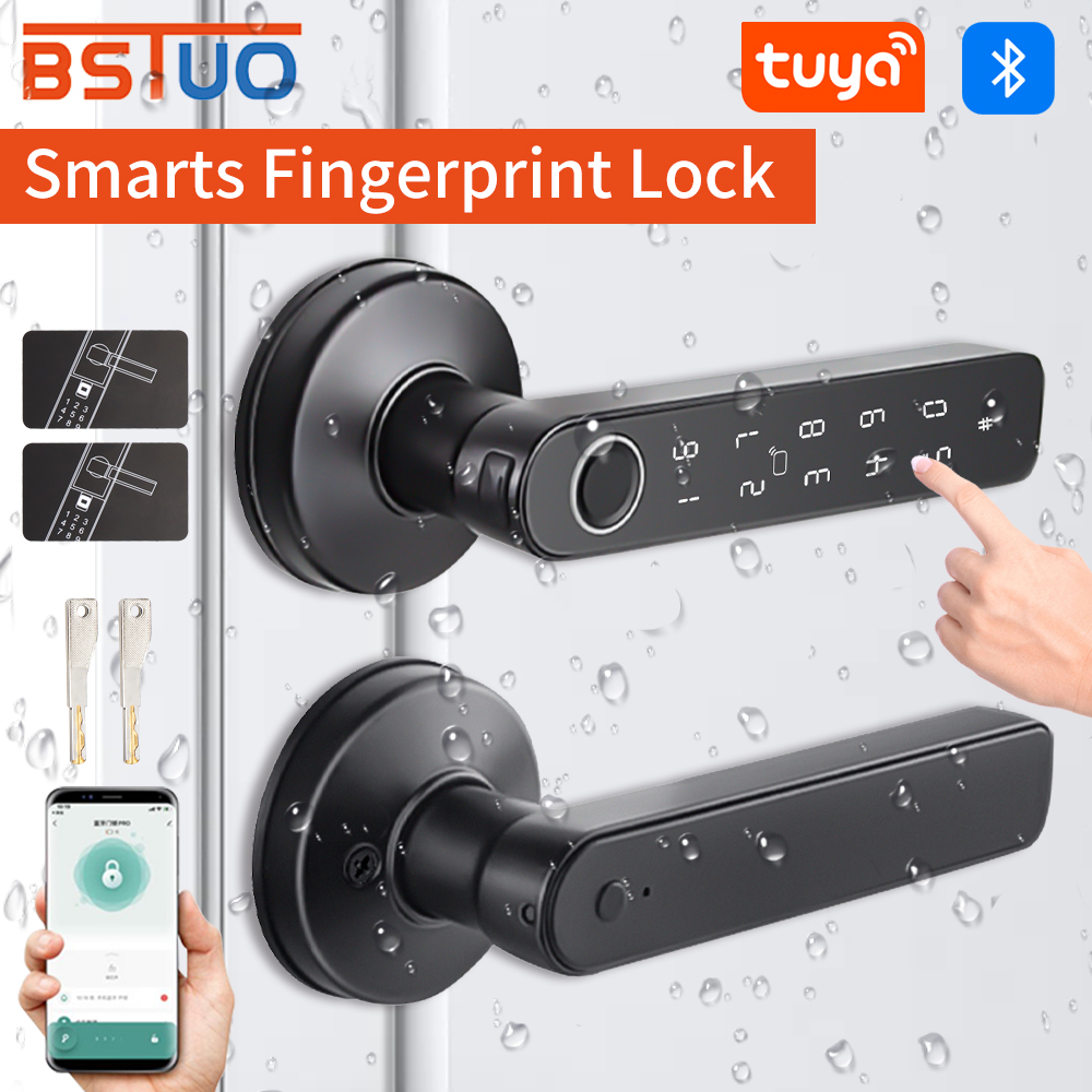 Door Handle Bar - Tuya Bluetooth Akıllı Kapı Kilidi, Parmak