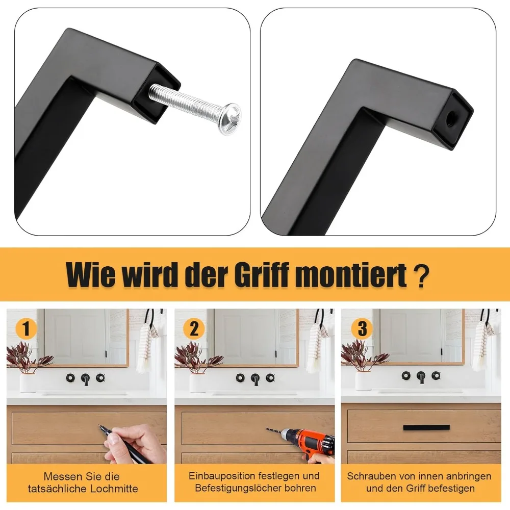 6/18 adet Paslanmaz Çelik Kare - Furniture Hardware Drawer Pulls incelemesi ve fiyatı