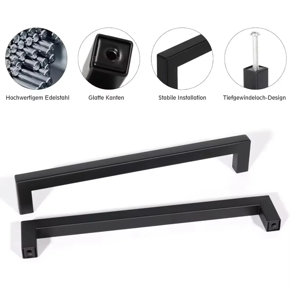 6/18 adet Paslanmaz Çelik Kare - Furniture Hardware Drawer Pulls incelemesi ve fiyatı